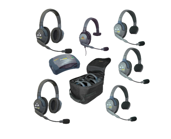 Eartec UltraLITE 6-Person HUB Intercom System with Max 4G Single Headset